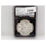 NGC 1884-CC MS63 90% Silv Morgan $1