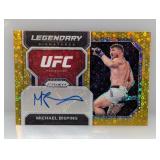 2023 UFC Prizm Gold Disco /10 Auto Michael Bisping