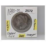 Rare 1890-CC 90% Silv Morgan $1