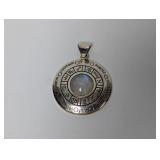 .925 Sterling Moonstone Wheel of the Year Pendant