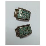 .925 Sterl Turquoise Inlay Watch Band