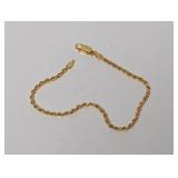 7" Vermeil Rope Chain Bracelet