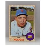 1968 Topps Baseball Gil Hodges HOF Corners/Edges