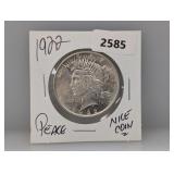 1922 90% Silv Peace $1 Dollar