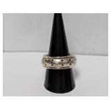 .925 Sterling Spinner Ring Sz 9.5