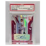 2004 Lewis Donruss Elite Ex Ed Auto Red /50 PSA 9