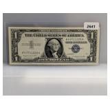 1957-A Blue Seal $1 Silver Certificate