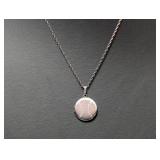 18" .925 Sterling Baseball Locket Necklace