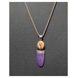 24" .925 Sterling Multistone Necklace