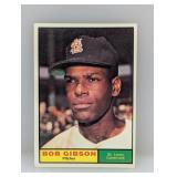 1961 Topps #211 Bob Gibson "HOF Cardinals" Corne
