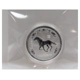 2002 1oz .999 Silv Yr of the Horse $1