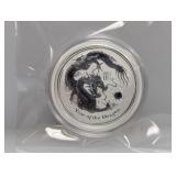 1/2oz .999 Silv Australian Yr of the Dragon