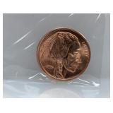 1oz .999 Copper Buffalo Round