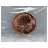 1oz .999 Copper Buffalo Round