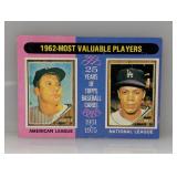 1975 Topps MVP Mantle/Wills HOF Corner/Edge/Indent