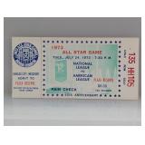 1973 All Star Game Royals Stadium Ticket Holes