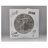 2018 1oz .999 Silv Eagle $1 Dollar