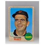 1968 Topps Baseball Gaylord Perry HOF 85 Stain