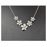 16" .925 Sterling Floral Necklace