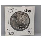 1922 90% Silv Peace $1 Dollar