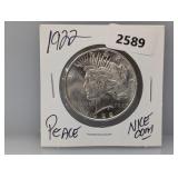 1922 90% Silv Peace $1 Dollar