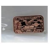 1oz .999 Copper 1 Dollar Bar