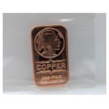 1oz .999 Copper Buffalo Bar