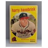 1959 Topps #322 Harry Hanebrink Braves Damage