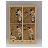 1959 Fleer Ted Willams #58 Williams Hits .388