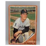 1962 Topps HN Jim Landis White Sox Corners/Edges