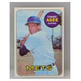 1969 Topps Tommie Agee Miracle Met Corners/Edges
