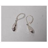 .925 Sterl Teardrop Dangle Earrings