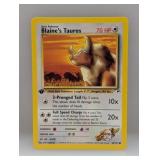 Pokemon 2000 1st Edition Blaines Tauros 64 LP*