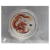 2012 1oz .999 Silv Yr of the Dragon $1 Dollar