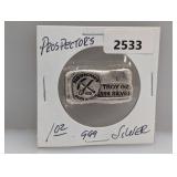 1oz .999 Silv Prospectors Bullion Bar