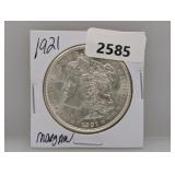1921 90% Silv Morgan $1 Dollar