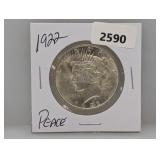1922 90% Silv Peace $1 Dollar