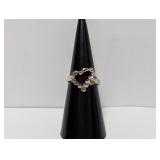 .925 Sterl Open Heart Ring Sz 5.5