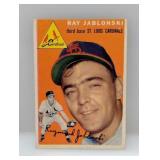 1954 Topps Ray Jablonski Cardinals Corners/Edges