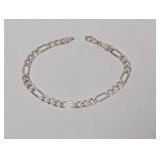 8" .925 Sterl Figaro Style Chain Bracelet