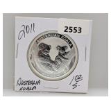 2011 1oz .999 Silv Australian Koala