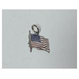 .925 Sterl Painted Flag Pendant