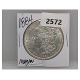 1884 90% Silv Morgan $1 Dollar