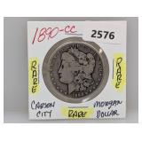 Rare 1890-CC 90% Silv Morgan $1 Dollar