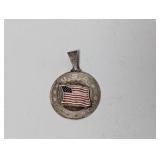 .925 Sterl USA Flag Pendant