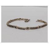 7" .925 Sterl Marcasite Bracelet