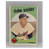 1959 Topps #20 Duke Snider HOF Surface/Corners