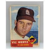 1953 Topps #142 Vic Wertz Browns Damage