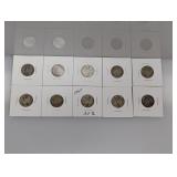 (10) 35% Silver War Nickels
