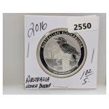 2016 1oz .999 Silv Australian Kookaburra